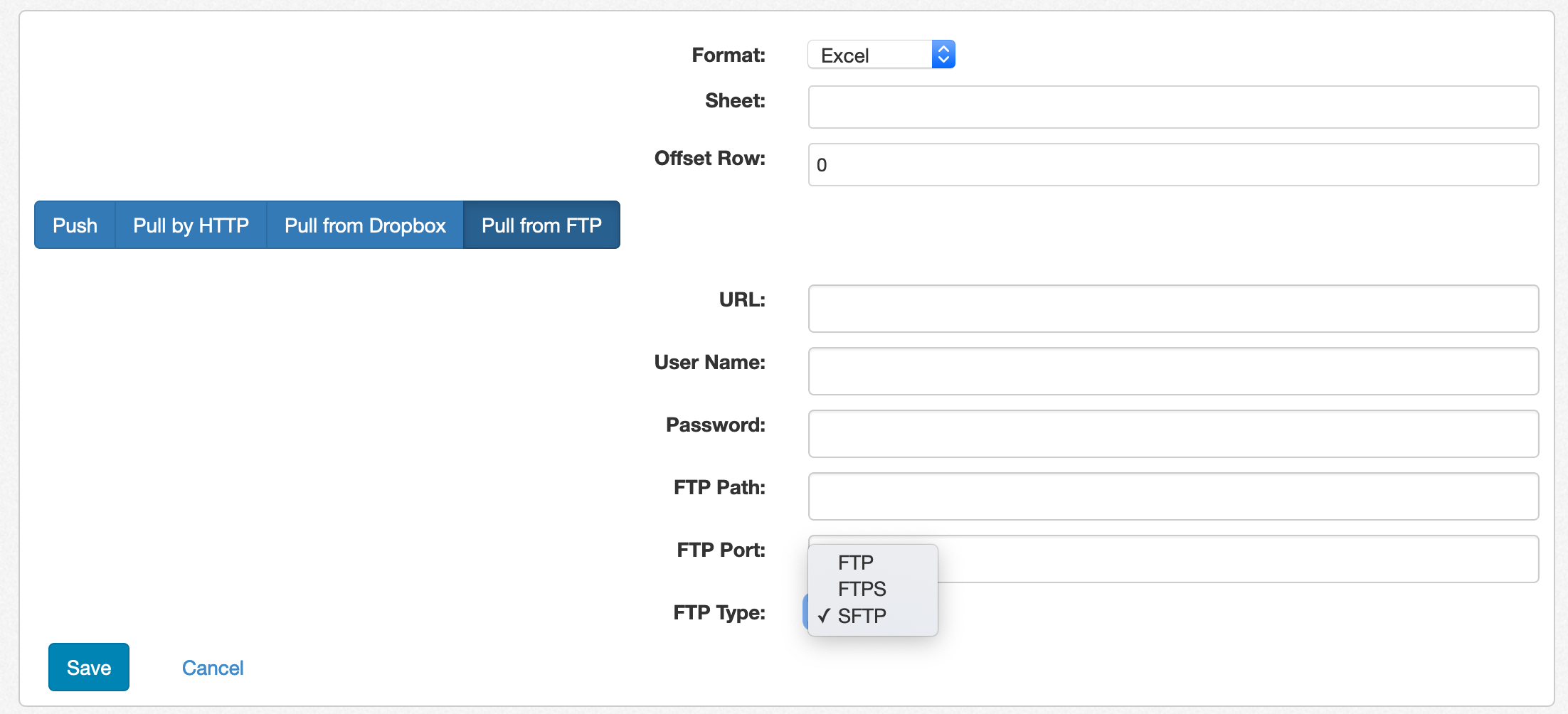 Flat File Configuration