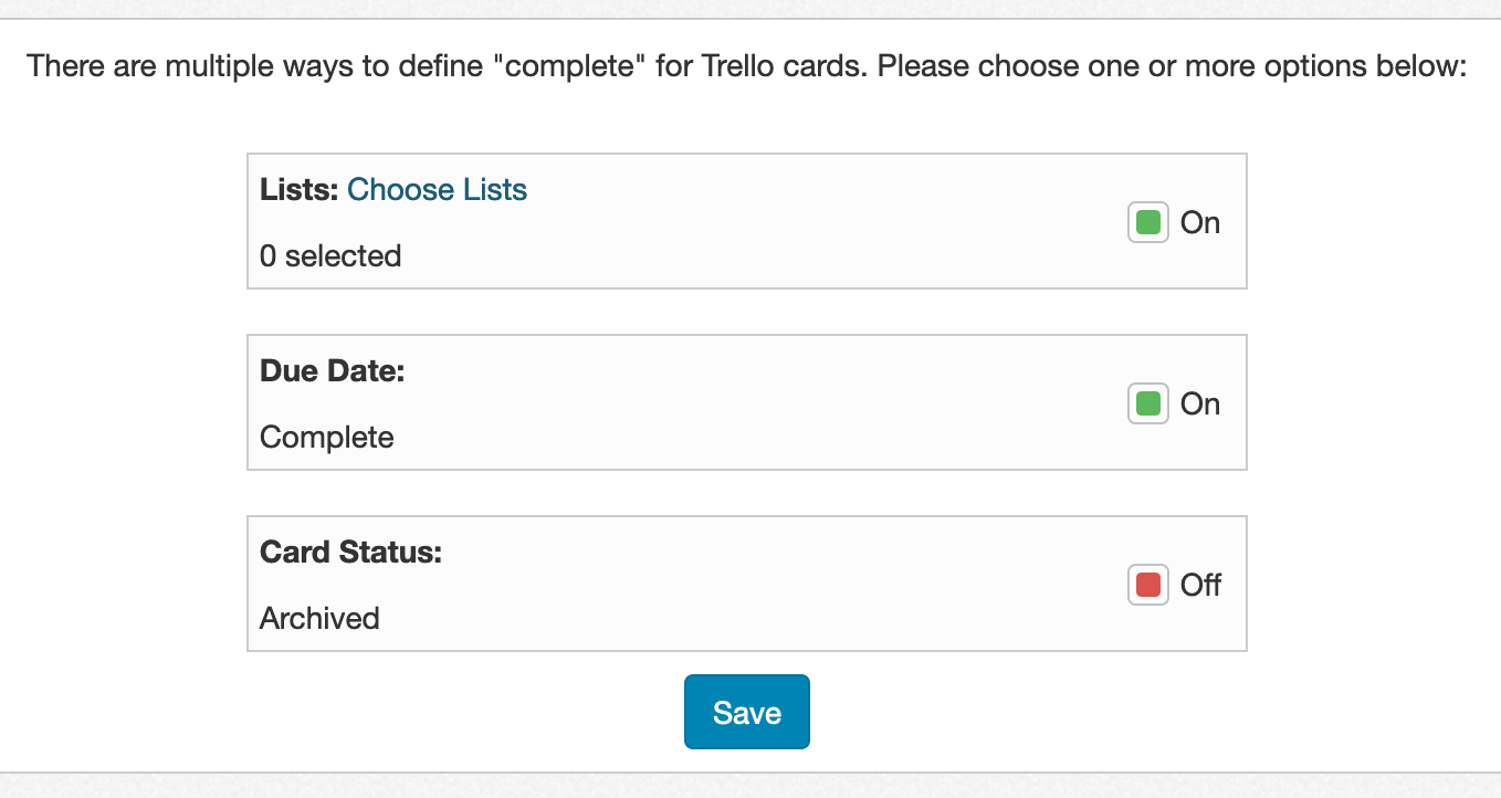 Trello Card Setup
